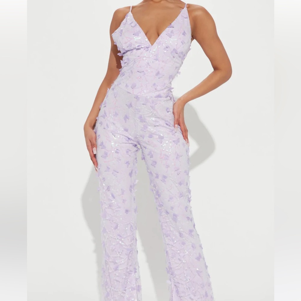 Lavender Butterfly Jumpsuit